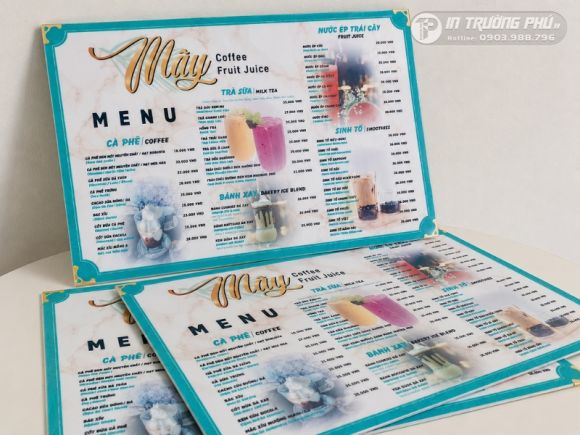 In Menu Bìa Cứng Cao Cấp Bền Đẹp & Giá Ưu Đãi