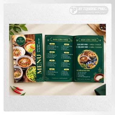 Menu nhà hàng