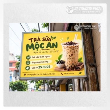 Biển vẫy quán trà sữa