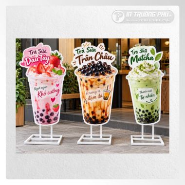 Standee quảng cáo trà sữa