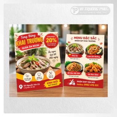 Tờ rơi khai trương quán ăn