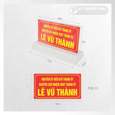 Biển chức danh mica