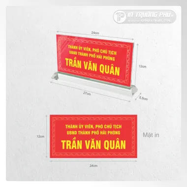 Biển chức danh mica