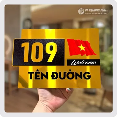 Biển số nhà có lá cờ Việt Nam-BSN-TP007