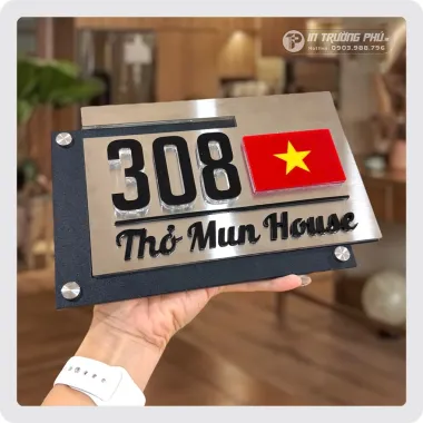 Biển số nhà có lá cờ Việt Nam-BSN-TP067