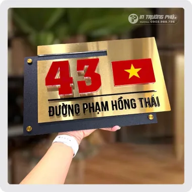 Biển số nhà có lá cờ Việt Nam-BSN-TP067