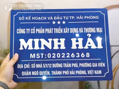 Biển công ty - Aluminum Cắt Chữ Dán