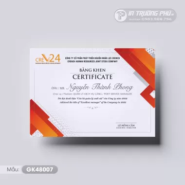 Giấy Chứng Nhận 