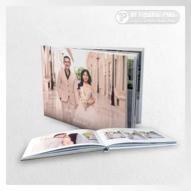 Photobook mở phẳng liền trang bìa