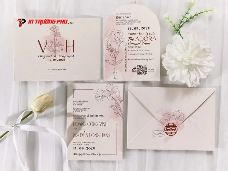 Tầm quan trọng của m&agrave;u sắc in thiệp cưới trong thẩm mỹ h&ocirc;n lễ
