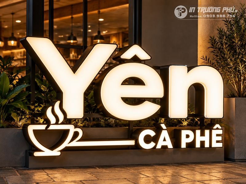 Bảng đ&egrave;n led qu&aacute;n cafe
