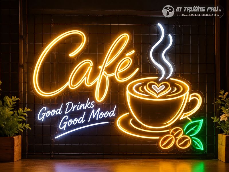 Bảng đ&egrave;n led qu&aacute;n cafe