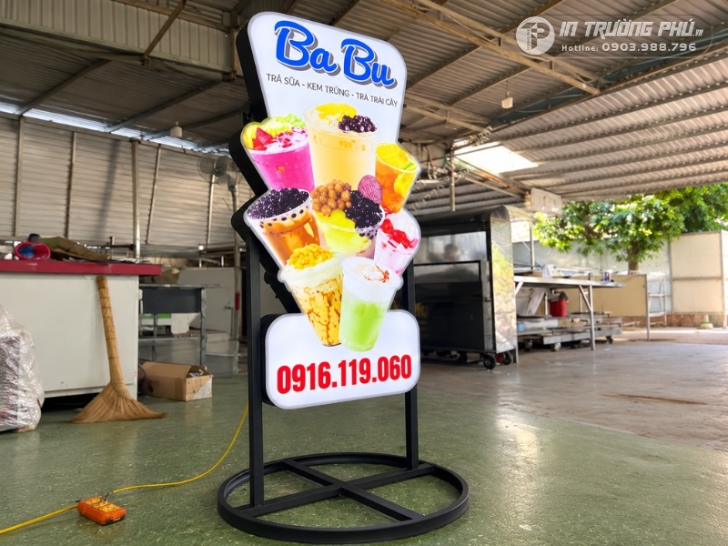 Bảng đ&egrave;n led tr&agrave; sữa