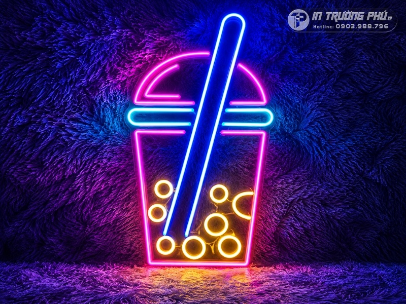 Bảng đ&egrave;n led tr&agrave; sữa