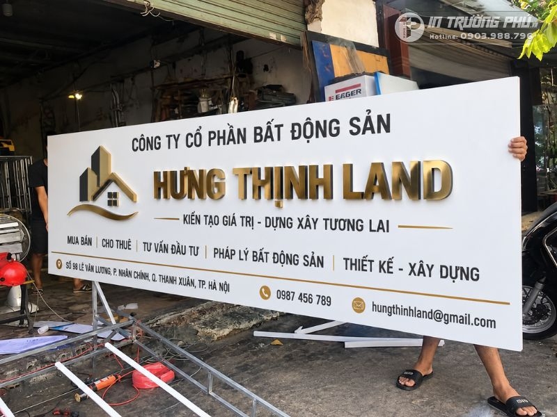 bảng hiệu c&ocirc;ng ty x&acirc;y dựng