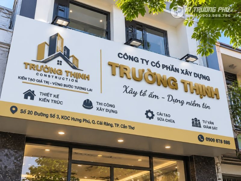 bảng hiệu c&ocirc;ng ty x&acirc;y dựng