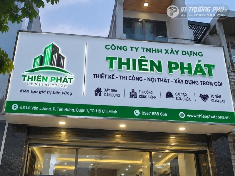 biển hiệu c&ocirc;ng ty x&acirc;y dựng
