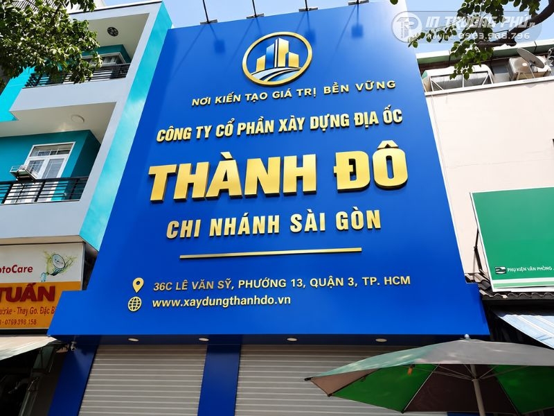 biển hiệu c&ocirc;ng ty x&acirc;y dựng