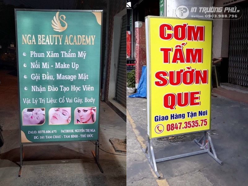 bảng hiệu hộp đ&egrave;n đứng đẹp