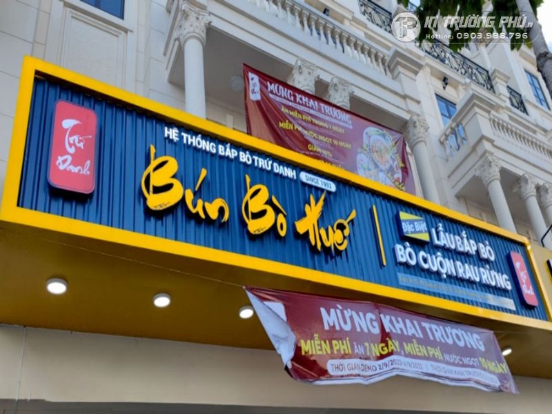 l&agrave;m bảng hiệu qu&aacute;n ăn
