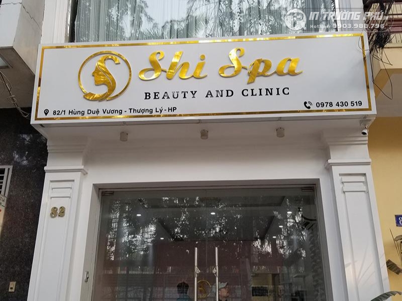 bảng hiệu spa đơn giản