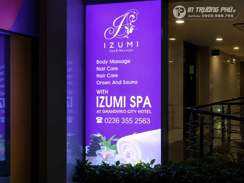 bảng hiệu spa đứng