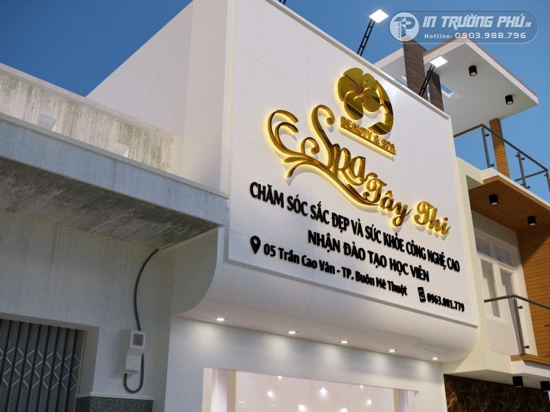 Bảng mica d&ugrave;ng cho c&aacute;c tiệm spa