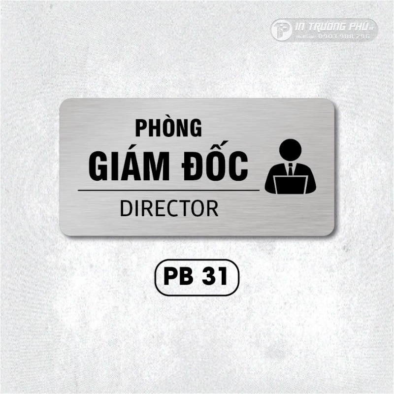 Bảng t&ecirc;n ph&ograve;ng inox