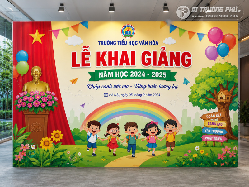 In bạt backdrop