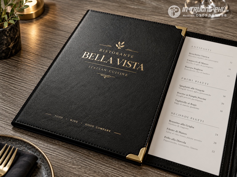 B&igrave;a menu nh&agrave; h&agrave;ng