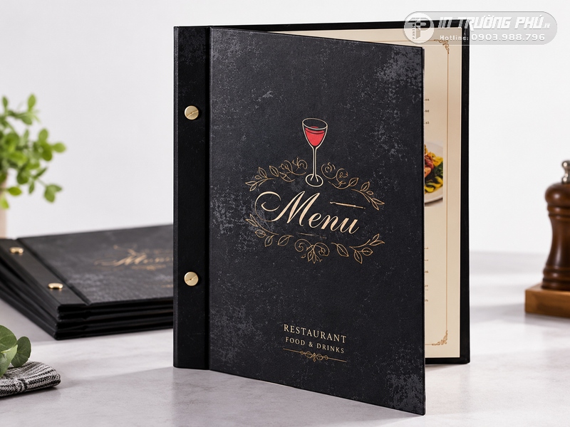 B&igrave;a menu đẹp nh&agrave; h&agrave;ng