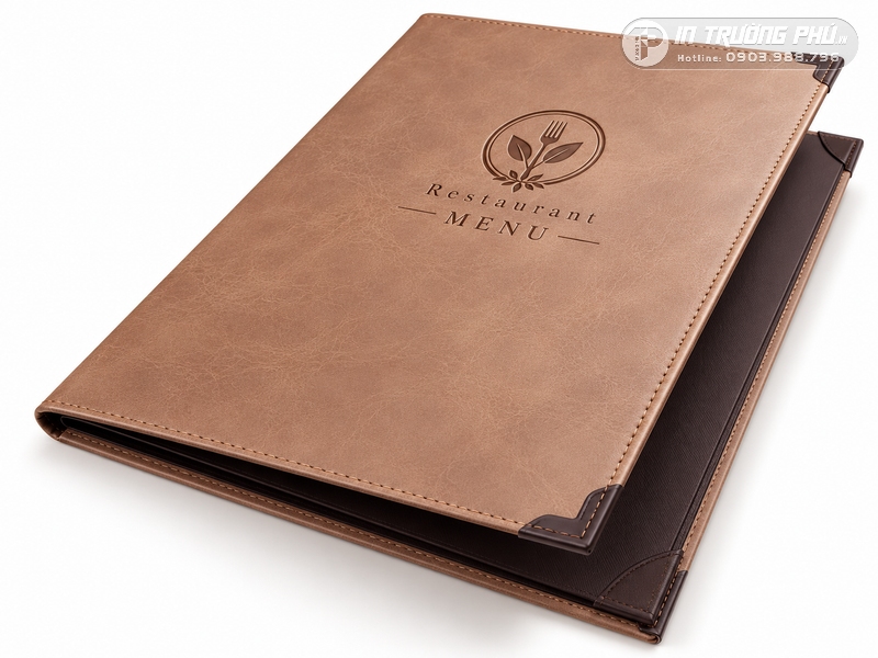 B&igrave;a menu nh&agrave; h&agrave;ng