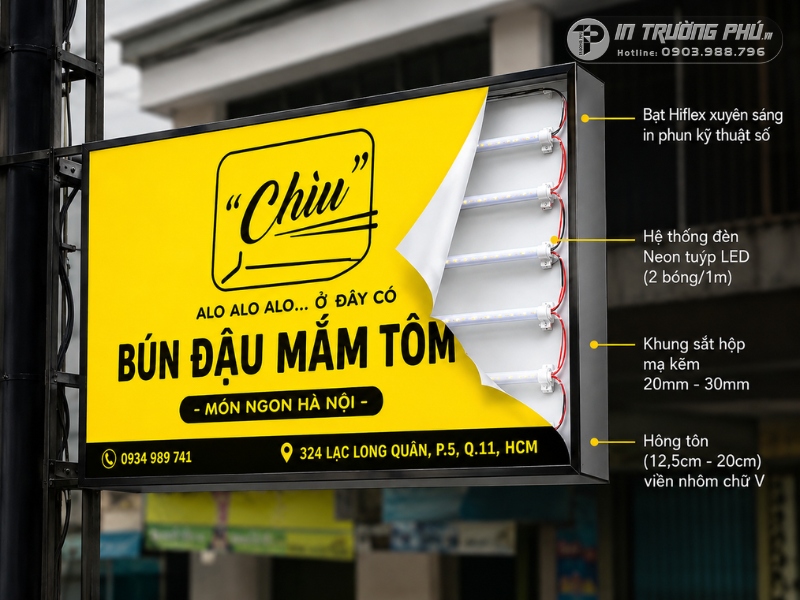 gi&aacute; biển bạt hộp đ&egrave;n