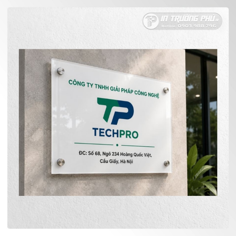Biển công ty mica