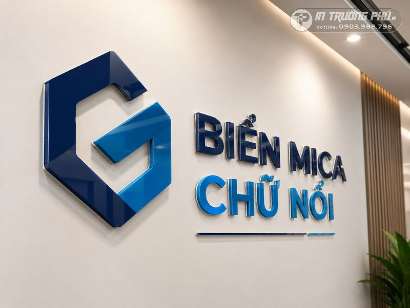 Biển c&ocirc;ng ty mica