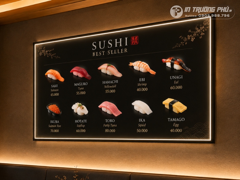 biển menu led