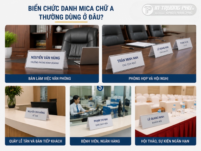 Biển mica chữ a