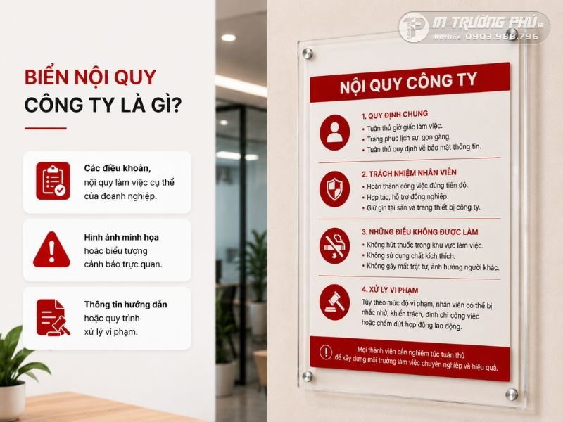 Biển nội quy c&ocirc;ng ty
