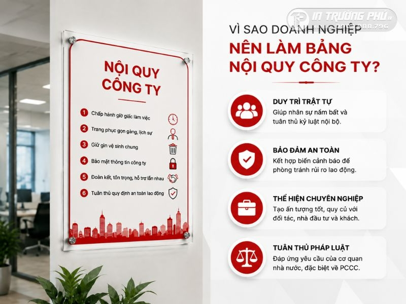 Biển nội quy c&ocirc;ng ty