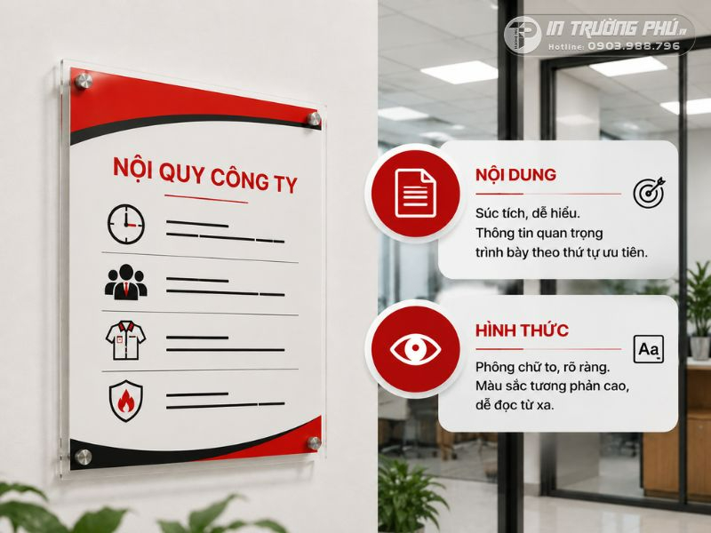 Biển nội quy c&ocirc;ng ty