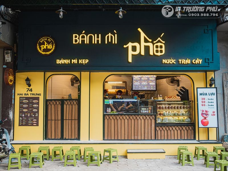 biển qu&aacute;ng c&aacute;o qu&aacute;n ăn s&aacute;ng
