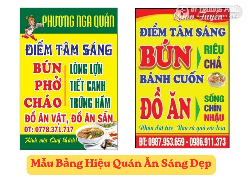 biển quảng c&aacute;o qu&aacute;n ăn s&aacute;ng