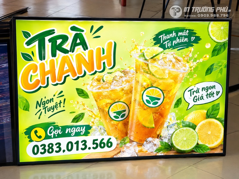 biển quảng c&aacute;o qu&aacute;n tr&agrave; chanh