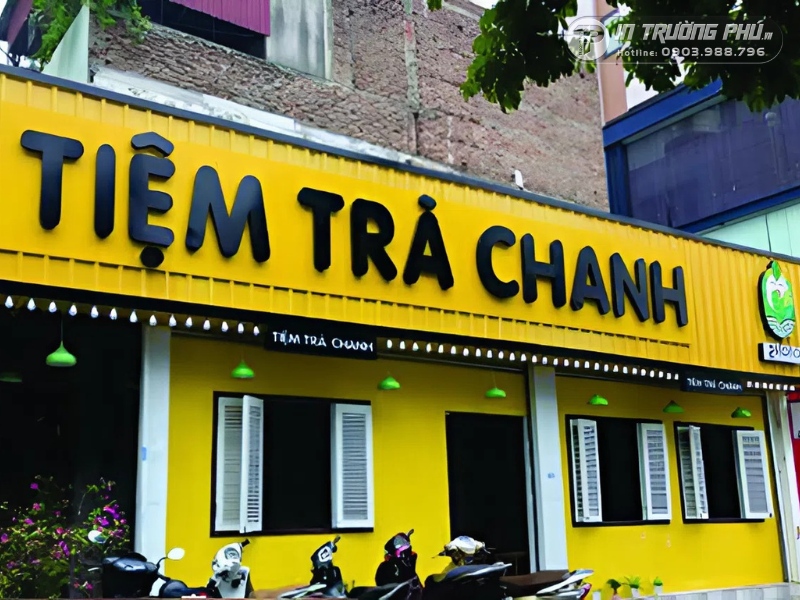 biển quảng c&aacute;o tr&agrave; chanh tr&agrave; tắc