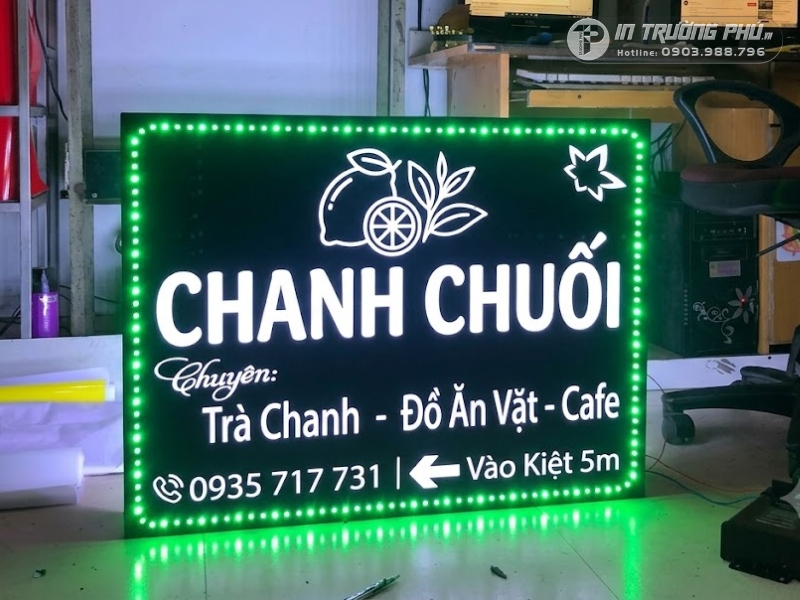 biển quảng c&aacute;o qu&aacute;n tr&agrave; chanh