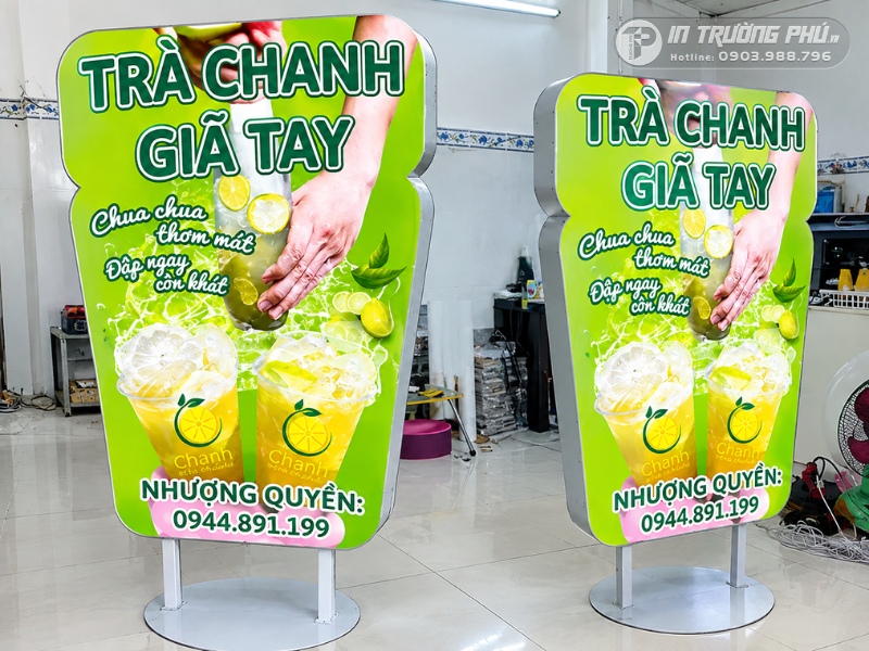 biển quảng c&aacute;o tr&agrave; chanh tr&agrave; tắc