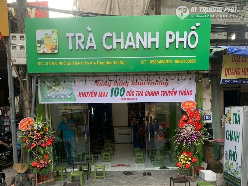 biển quảng c&aacute;o tr&agrave; chanh