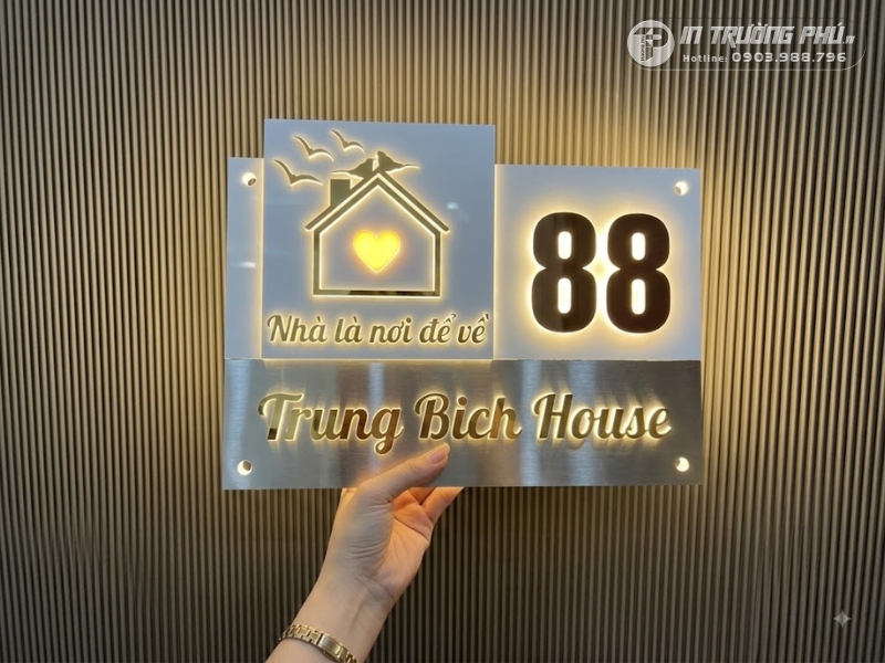 biển số nh&agrave; đ&egrave;n led