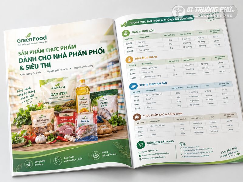 catalogue thực phẩm
