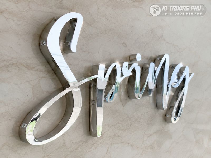 Chữ inox trắng gương